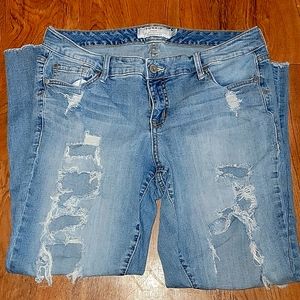 Torrid Blue Ripped Denim Jeans